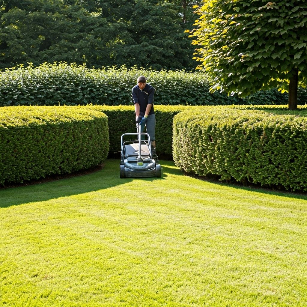 Complete lawn mowing service